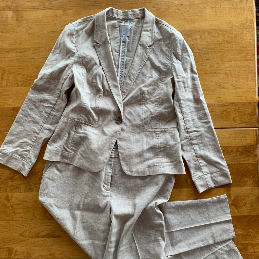 Linen blend pantsuit